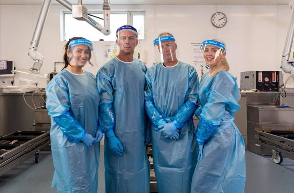 Tallon mortuary specialists team in scrubs